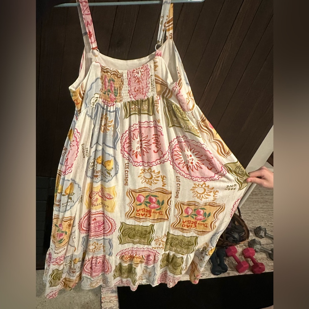 Paper Heart x Anthropologie Citron Amalfi Soleil Coastal Midi dress, Medium - Picture 5 of 6